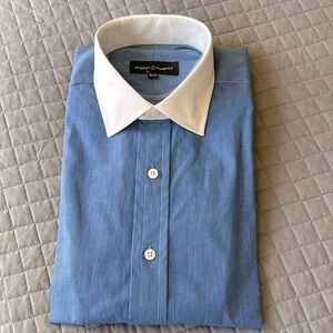 👔 NWT - Robert Talbott White Collar Dress Shirt